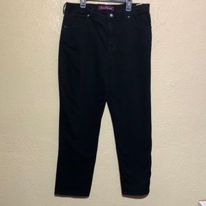 Gloria Vanderbilt Denim Jeans Pants Black 14 Short Straight🌀